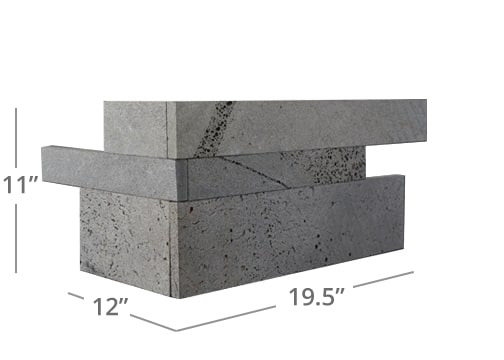 Example of Outside Corners for Norstone's Planc Series Large Format Tiles